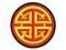 Chinese Symbol Lu Wealth and Prosperity Multi-Color Embroidered Iron-On or Hook & Loop Patch Applique